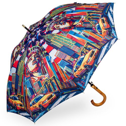 Storm King Classic New York Colour Walking Stick Umbrella - SKCCNYC