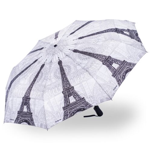Storm King Paris Black and White Folding Umbrella Gift Boxed - SKCFPARBW