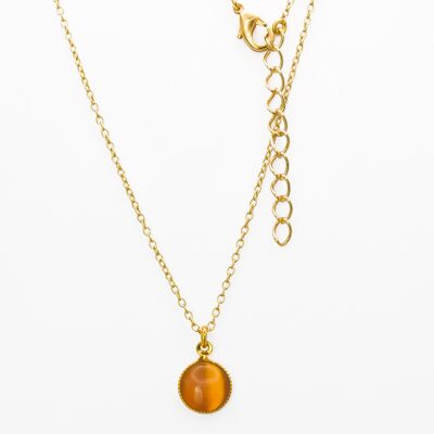 Necklace, gold plated, peach (K265.12)