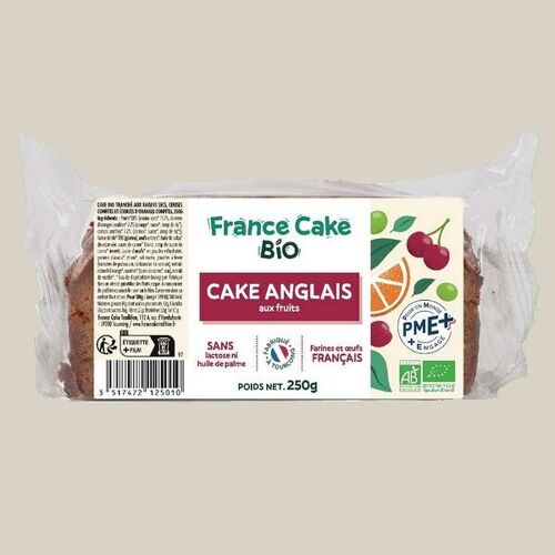 Cake anglais aux fruits tranché - France Cake Bio