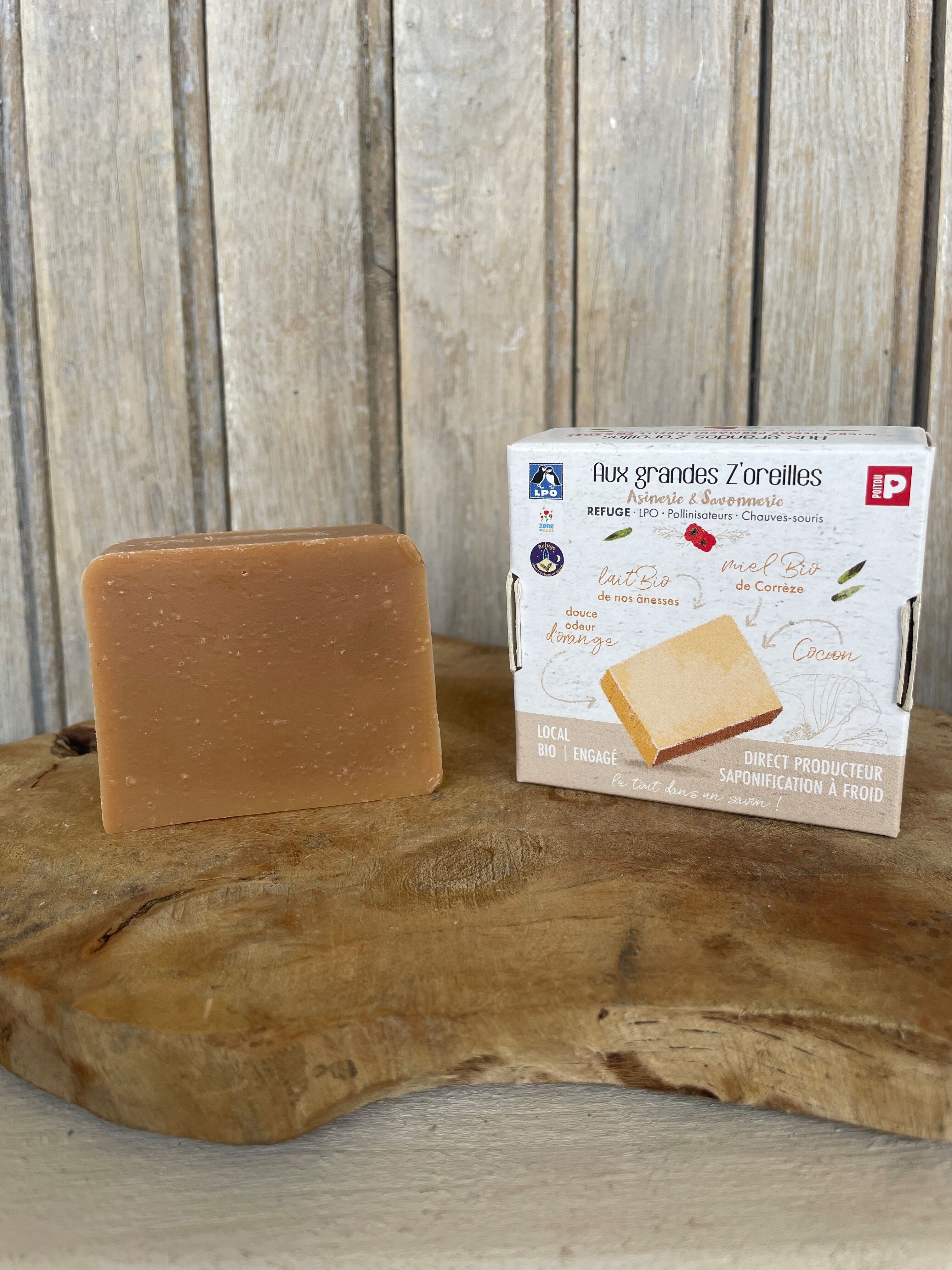 Bio-Seife, handwerklich hergestellt und kaltverseift, mit Eselsmilch und Honig – Zeste de rêve