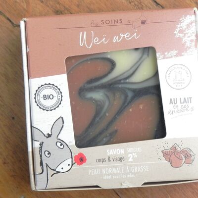 Care soap with donkey's milk, artisanal & cold saponified - Weï weï