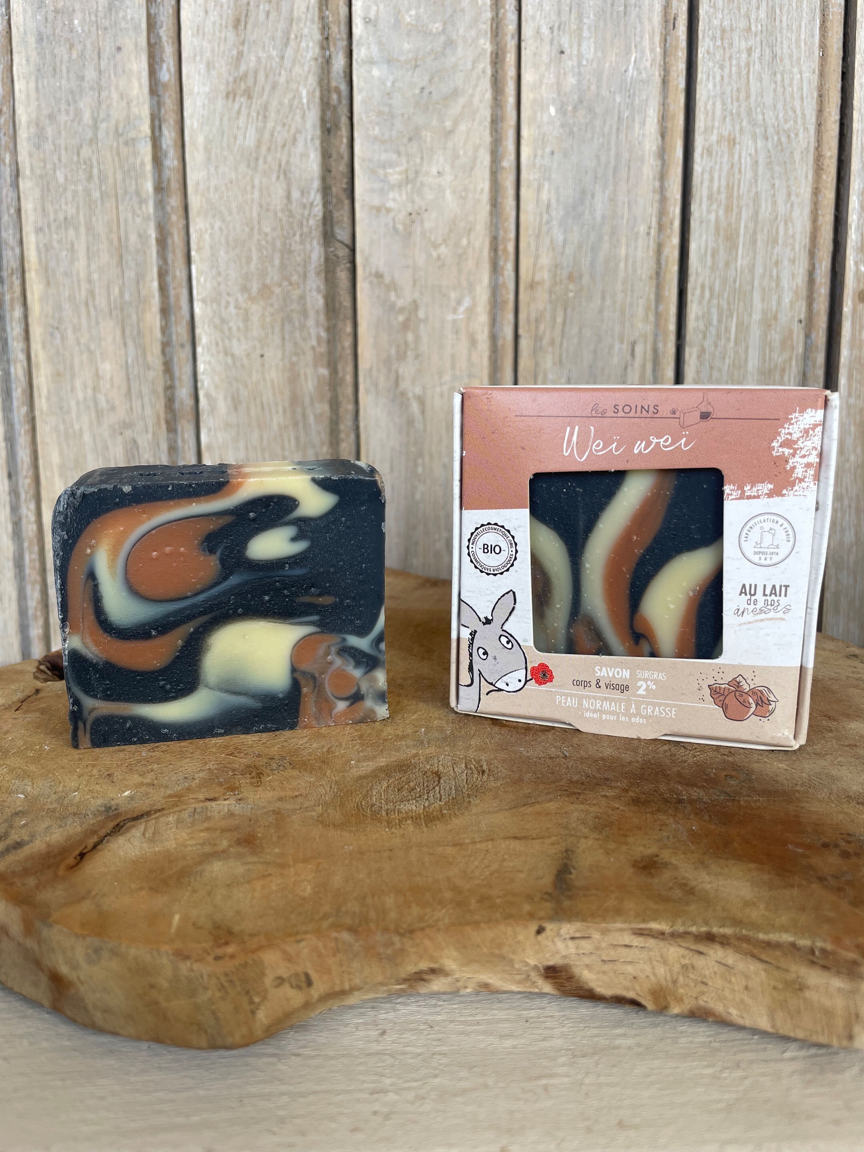 Jabón de cuidado con leche de burra, artesanal y saponificado en frío - Weï weï