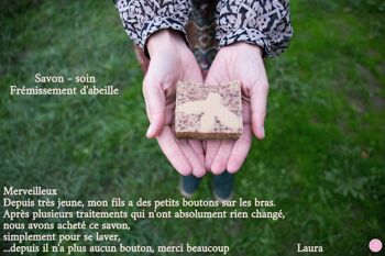 Savon soin bio au lait d'ânesse & propolis, saponifié à froid - Frémissement d'abeille 6