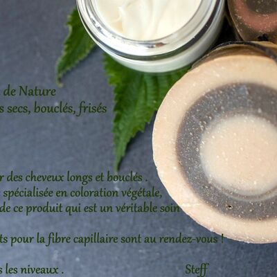 Shampoing solide au lait d'ânesse, huile d'avocat et de chanvre - Eclat de nature