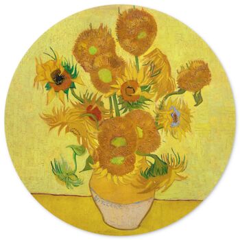 Cercle mural tournesols Vincent van Gogh - 75 cm - cercle mural 1