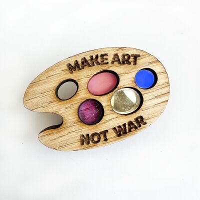 Protest-Pin Kunst machen, nicht Krieg