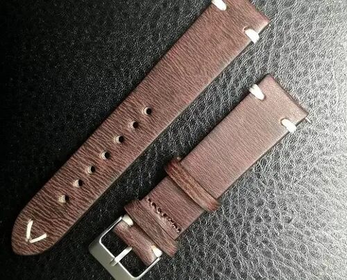 Cinturino in pelle Vintage striatoNero