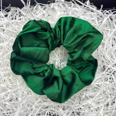 Satin Scrunchies 1 Emerald