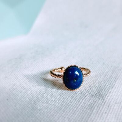 MIA lapis lazuli gold plated ring