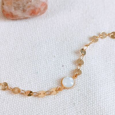 Golden mother-of-pearl EVA bracelet