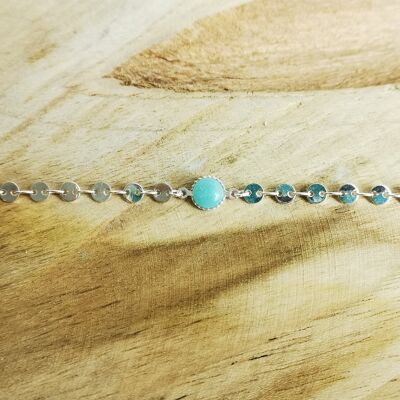 Silver amazonite EVA bracelet