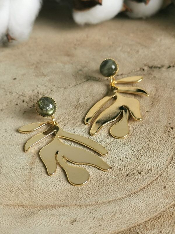 Orecchini in labradorite AGLAË