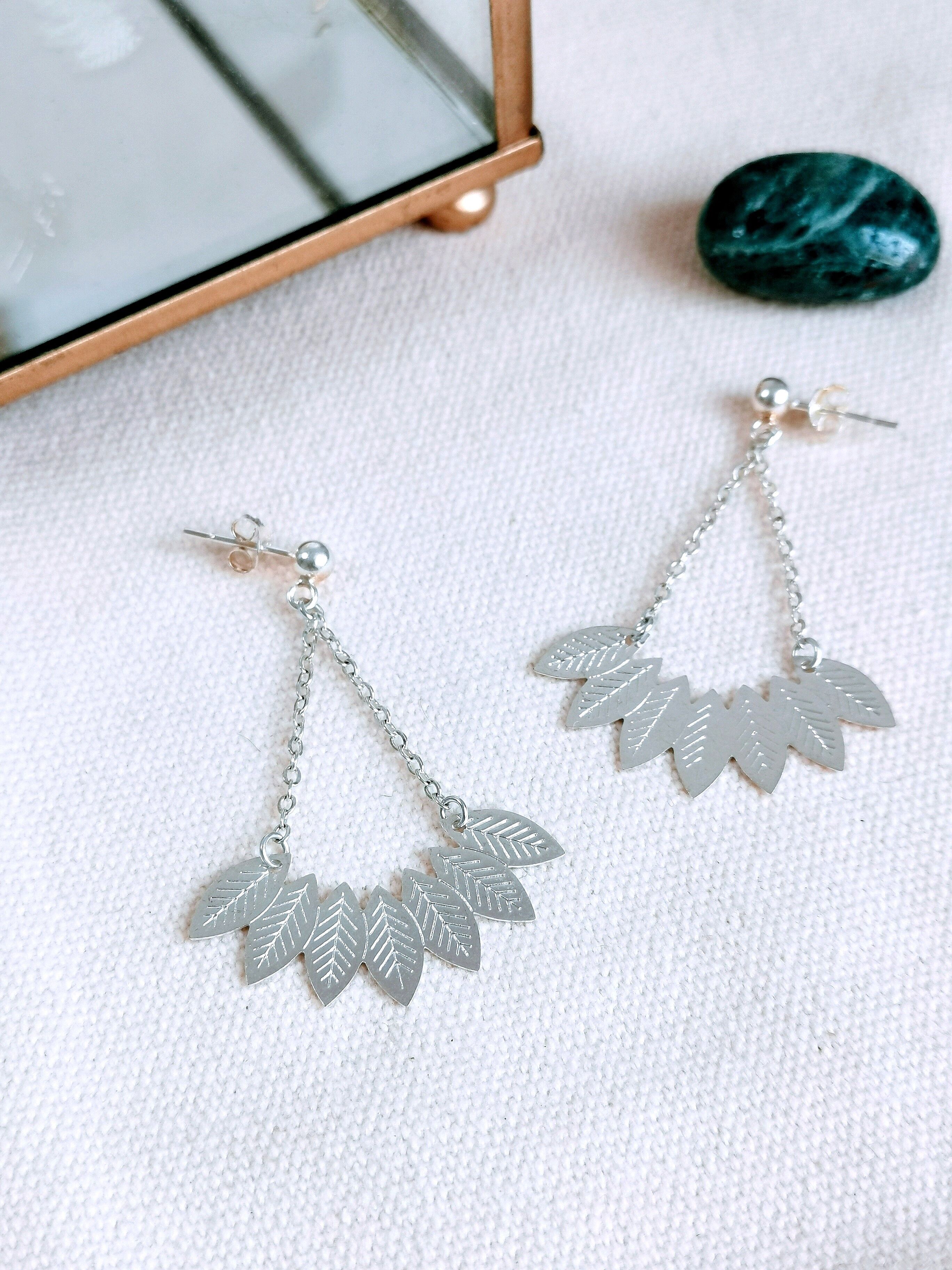 Boucles d'oreilles EVE argentées