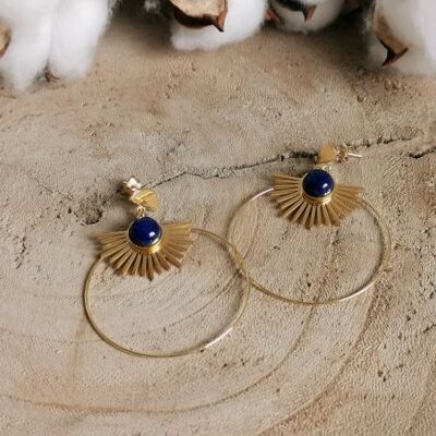 Boucles d'oreilles GLORIA lapis lazuli