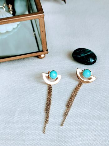 Boucles d’oreilles ISIS amazonite 3