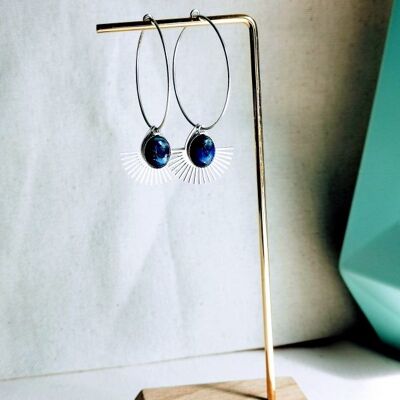 SOLAL lapis lazuli hoop earrings