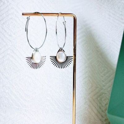SOLAL mother-of-pearl hoop earrings