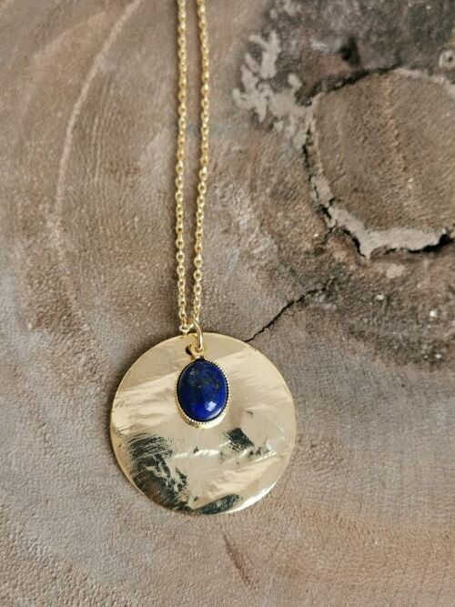 Collier AMÉLIE doré lapis lazuli