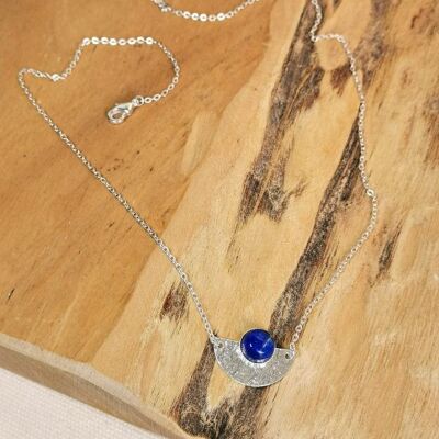 Collier NOLWENN argenté lapis lazuli