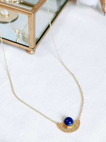 Collier NOLWENN doré lapis lazuli 1