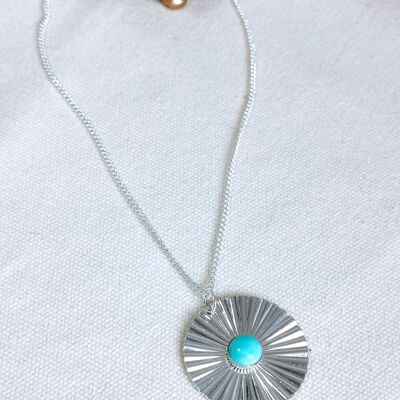 GUILLEMETTE silver amazonite necklace