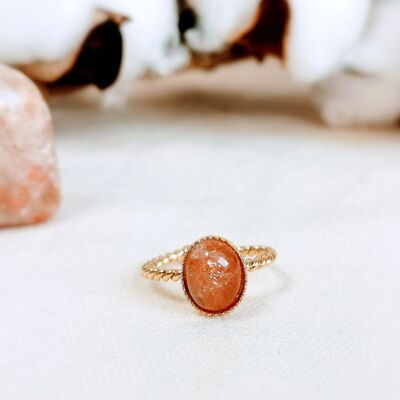 MIA gold plated sunstone ring