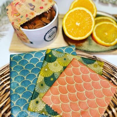 Bee Wraps: organic reusable food wrap made from beeswax