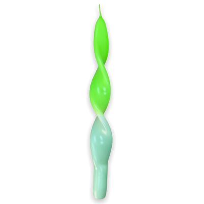 Twist candle mint & neon green