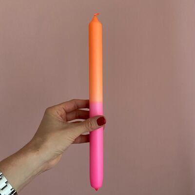 Stabkerze 29cm neonpink & neonorange