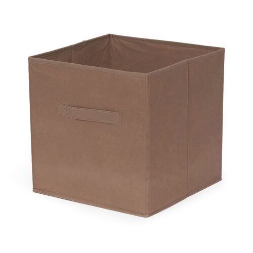 Boite de rangement pliable, 32.5 x 21.5 x H.17.5 cm, marron, RAN9416