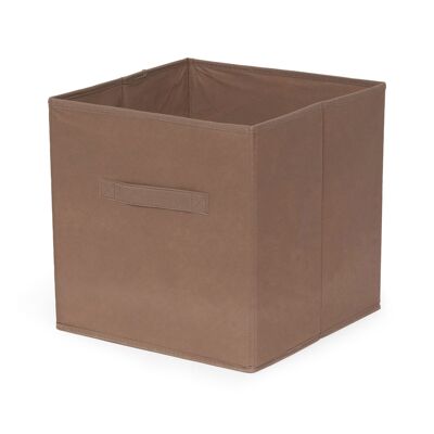 Foldable storage box, 32.5x21.5 x H.17.5 cm, brown, RAN9416