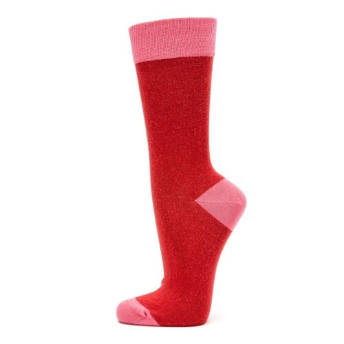 Veraluna Organic Socks Pink Red Plain