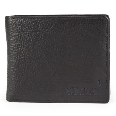 NATURAL LEATHER WALLET AKAHATA FAIR TRADE PRODUCT negro salvia