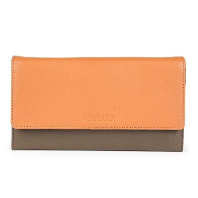 NATURAL LEATHER WALLET JEREK FAIR TRADE PRODUCT curcuma cocoa