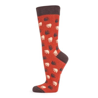 Chaussettes en coton biologique Mains Rouges