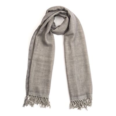 WOOL SCARF PERTH FAIR TRADE PRODUCT gray salt