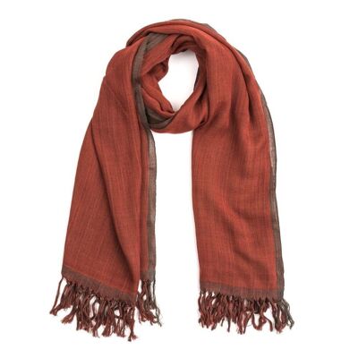 WOOL SCARF PERTH FAIR TRADE PRODUCT paprika cocoa