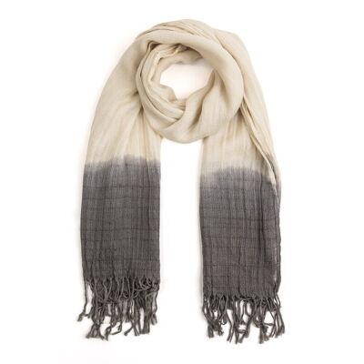 WOOL SCARF SHADOW DEGRAD FAIR TRADE PRODUCT grey salt