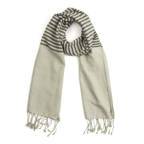 COTTON SCARF VIBES FAIR TRADE PRODUCT yeso negro