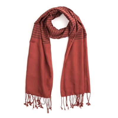 COTTON SCARF VIBES FAIR TRADE PRODUCT paprika cocoa