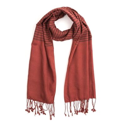 COTTON SCARF VIBES FAIR TRADE PRODUCT pimentón cocoa