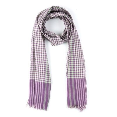 COTTON SCARF KUCHU FAIR TRADE PRODUCT sage bootroot