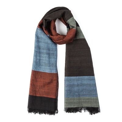 WOOL SCARF DIDOT COMBO FAIR TRADE PRODUCT paprika cocoa