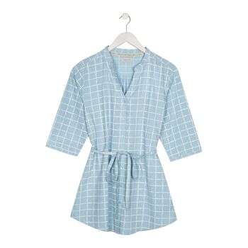 COTON BIOLOGIQUE Kimono Kuen Blue ChecksPRODUIT ÉQUITABLE 15