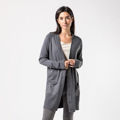 CARDIGAN IN COTONE BIOLOGICO FERT PRODOTTO DEL COMMERCIO EQUO SOLIDALE latta