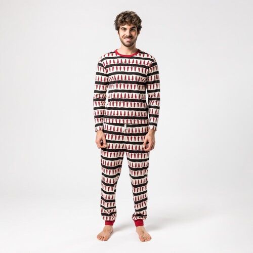 Pijama Algodón Orgánico Xmas Rojo y Negro Producto de Comercio Justo
