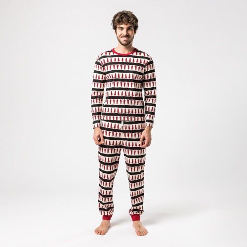 Pajama man organic xmas tree red black