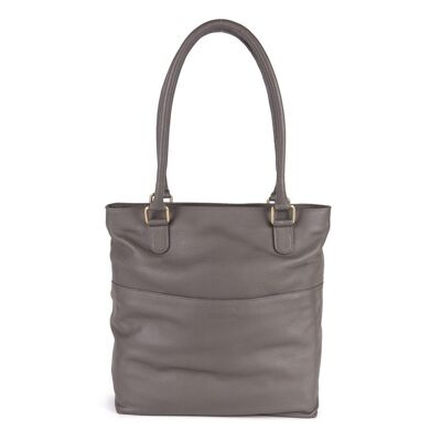 BORSA SHOPPER IN PELLE NATURALE