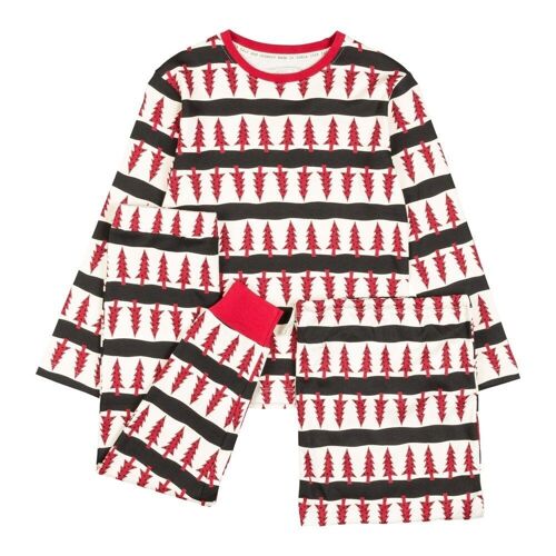 Pijama Algodón Orgánico Xmas Rojo y Negro Producto de Comercio Justo